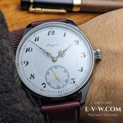 Longines ancienne de 117 ans (conversion de 1908) | Cadran en émail | Révisée 