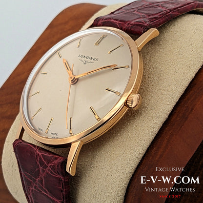 Montre Longines vintage de 1968 en or massif 18 carats, réf. 7785 - Cal. 284 / Révisée