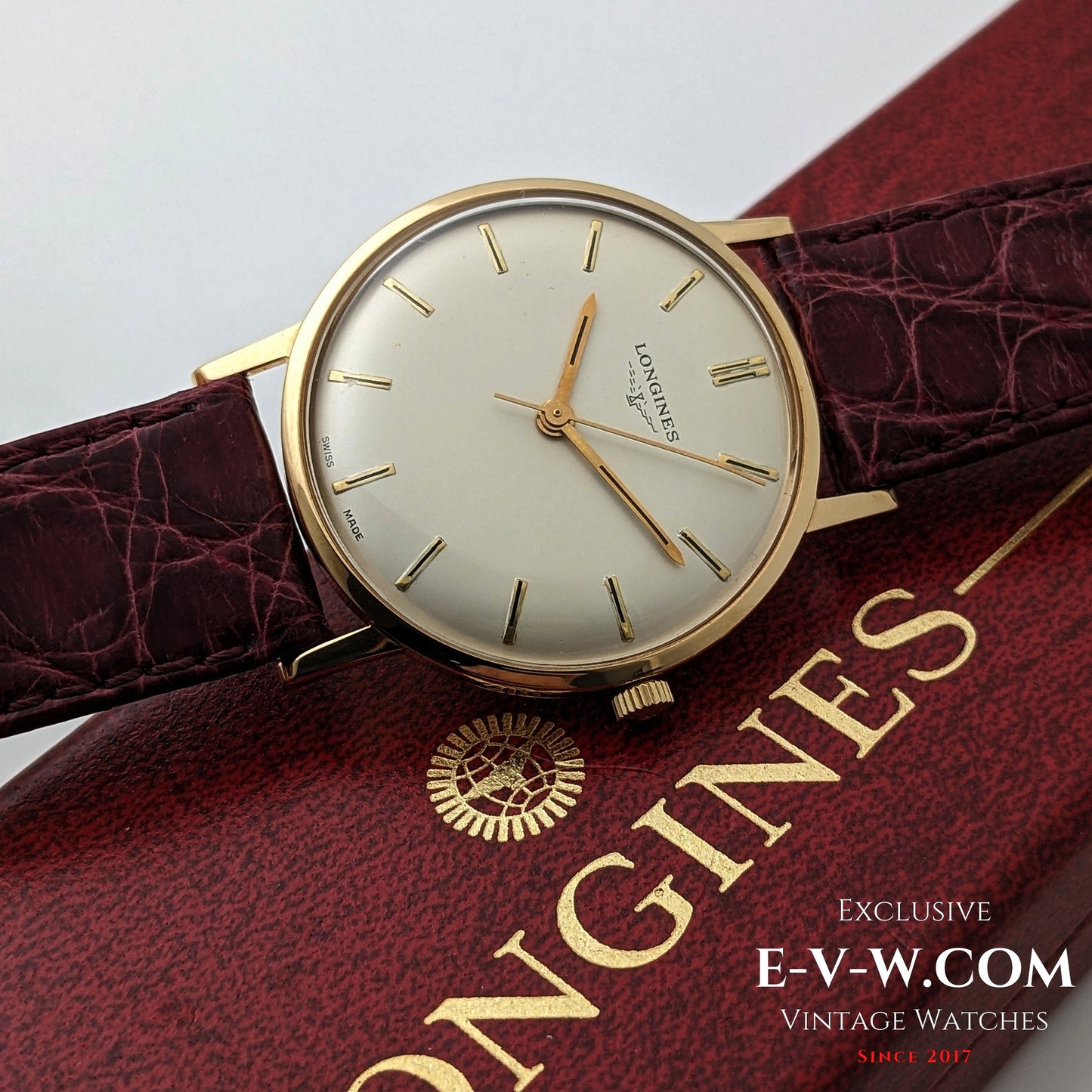 Montre Longines vintage de 1968 en or massif 18 carats, réf. 7785 - Cal. 284 / Révisée