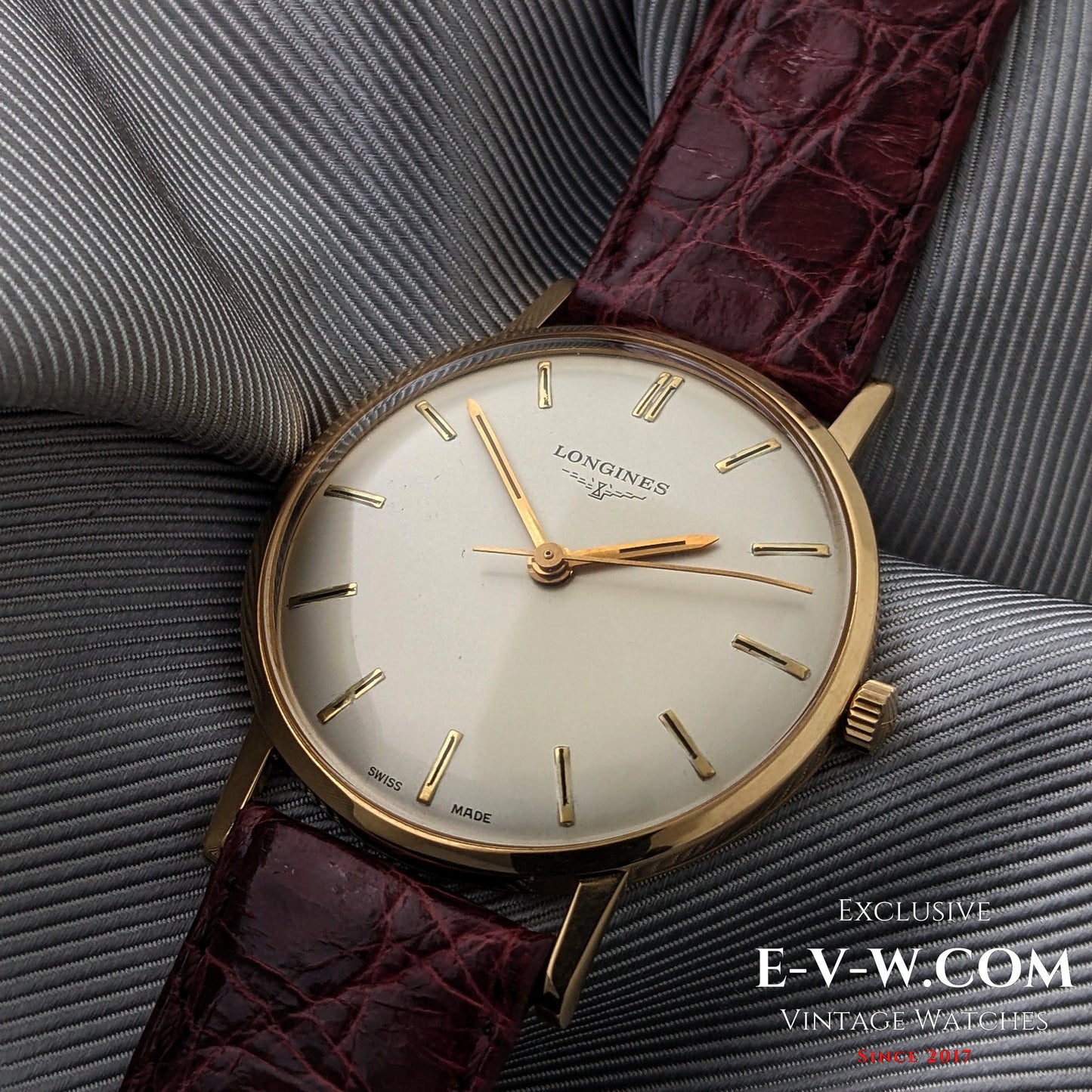 Montre Longines vintage de 1968 en or massif 18 carats, réf. 7785 - Cal. 284 / Révisée