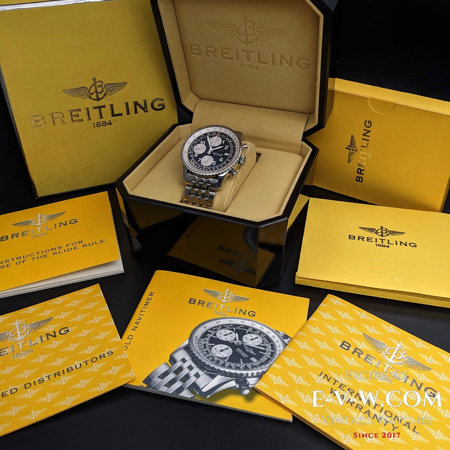 Breitling Old Navitimer A13322 / Ensemble complet / Boîte et papiers 