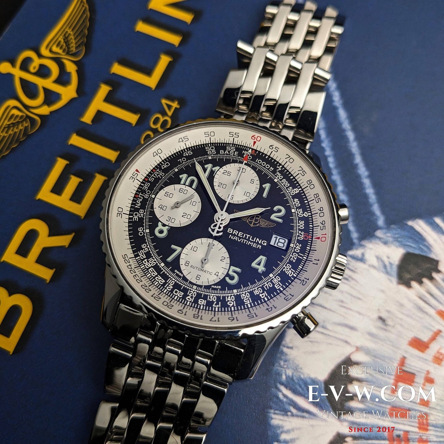 Breitling Old Navitimer A13322 / Ensemble complet / Boîte et papiers 