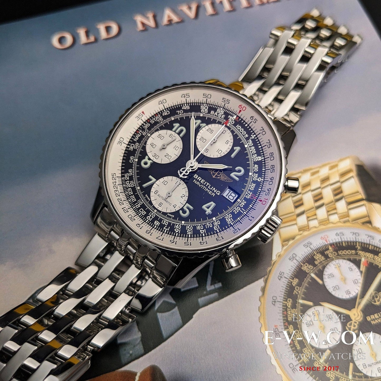 Breitling Old Navitimer A13322 / Ensemble complet / Boîte et papiers 