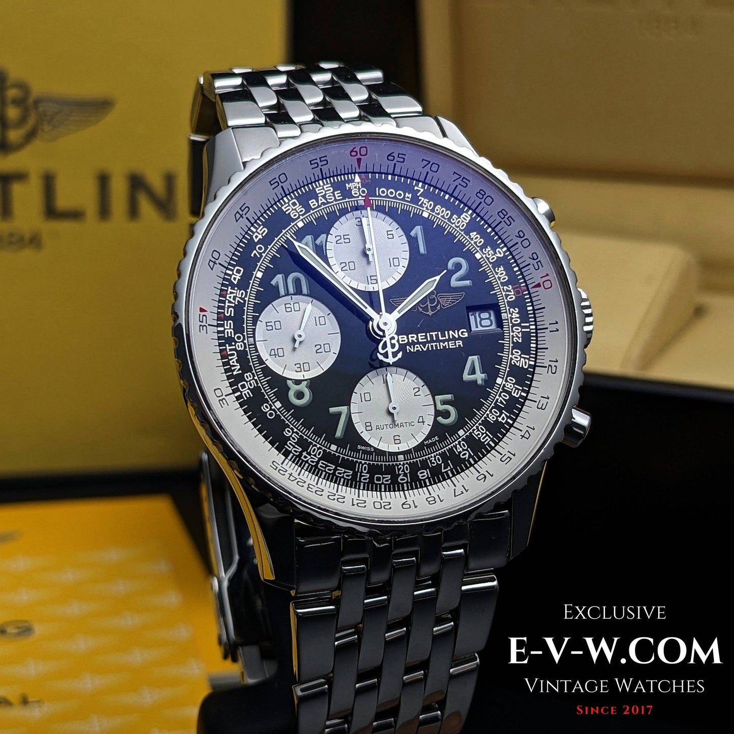 Breitling Old Navitimer A13322 / Ensemble complet / Boîte et papiers 