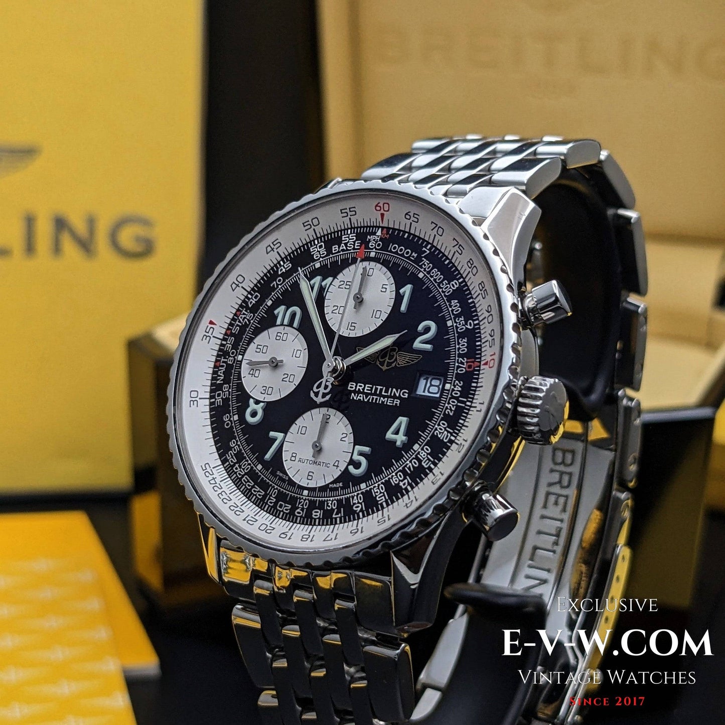 Breitling Old Navitimer A13322 / Ensemble complet / Boîte et papiers 