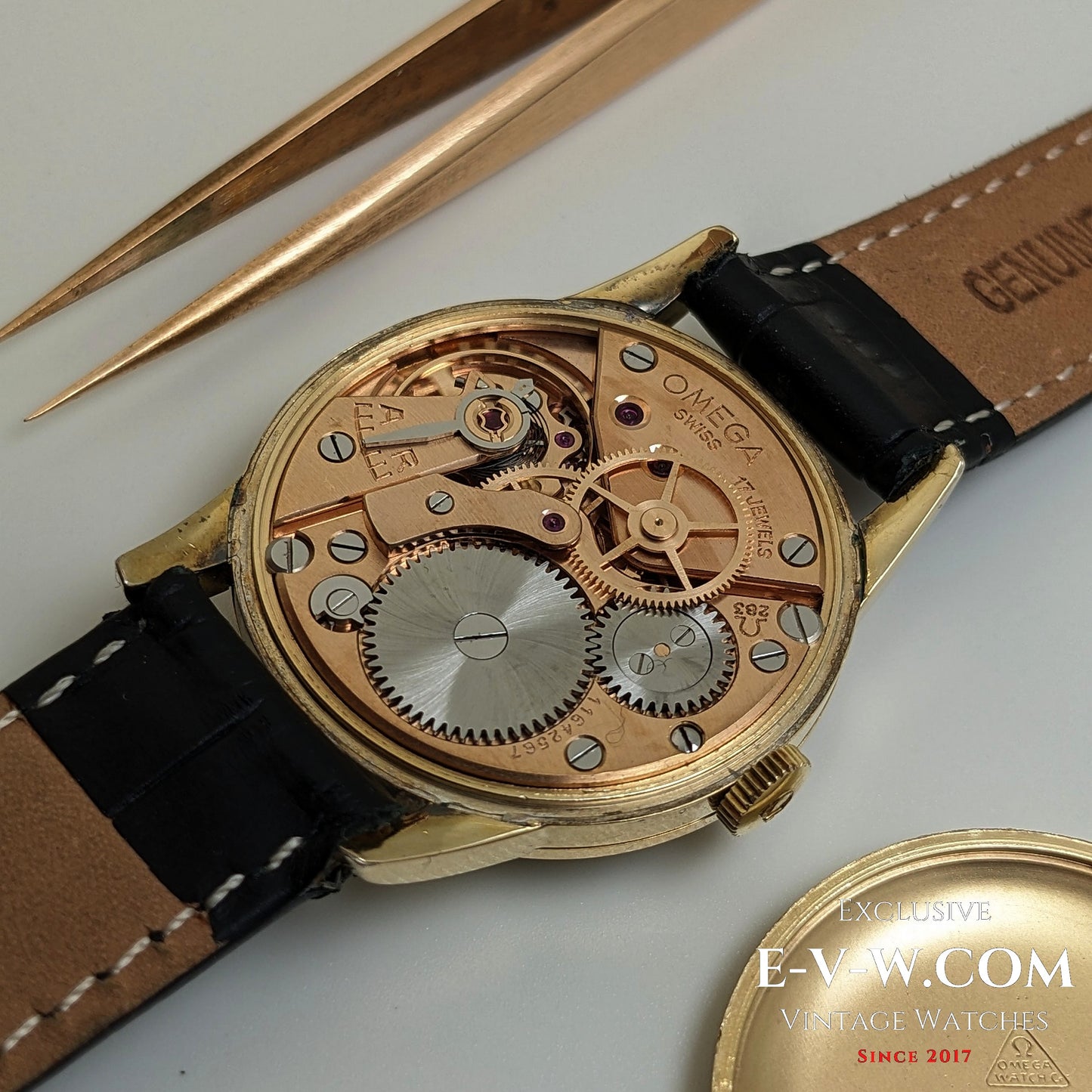 Omega Classique d'après-guerre / Réf. 2513-2 / Cal. 283 (30T2) / Montre-bracelet / Plaqué or 80 microns / Révisée 