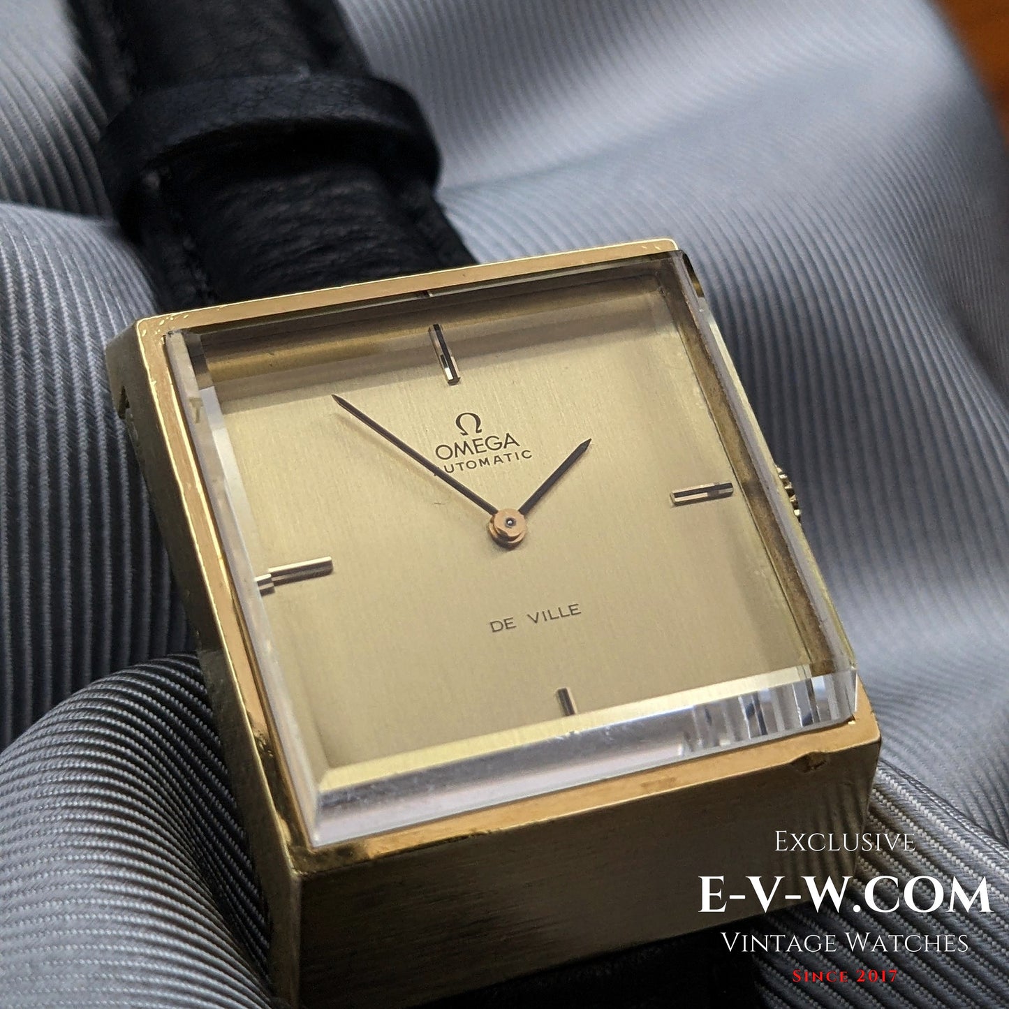 Montre Omega DeVille Super-Emeraude 1975 automatique rare / Plaqué or / Révisée