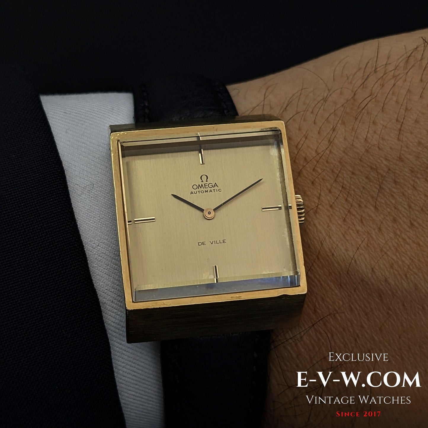 Montre Omega DeVille Super-Emeraude 1975 automatique rare / Plaqué or / Révisée