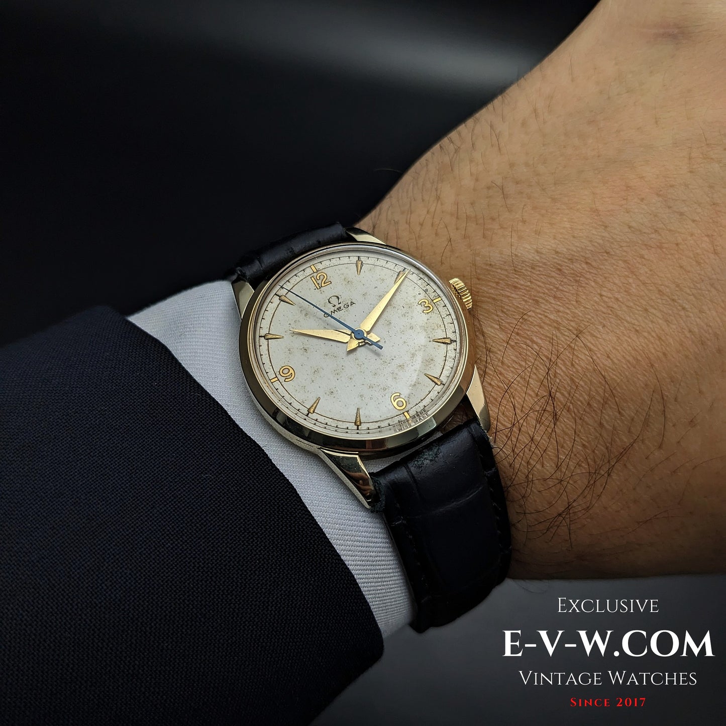 Omega Classique d'après-guerre / Réf. 2513-2 / Cal. 283 (30T2) / Montre-bracelet / Plaqué or 80 microns / Révisée 