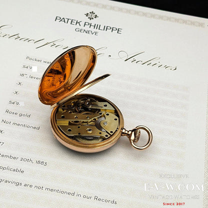 Patek Philippe 18K Rose Gold / Antique 1877 /Cal.18" Lever Escapement 