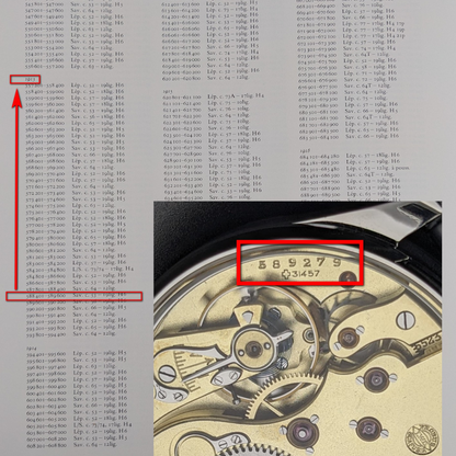 Mouvement de montre de poche IWC Schaffhausen Jumbo antique de 1913 (calibre 53), datant de 1913.