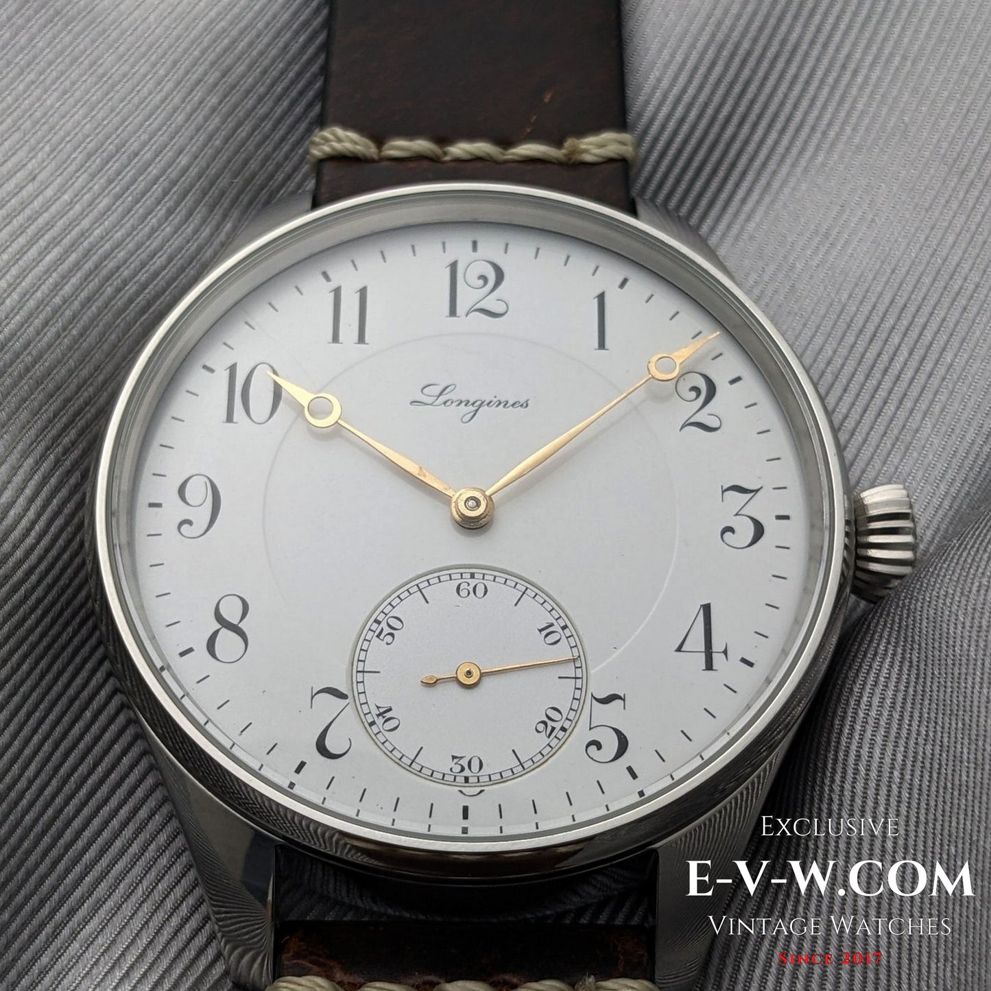 Longines ancienne de 117 ans (conversion de 1908) | Cadran en émail | Révisée 