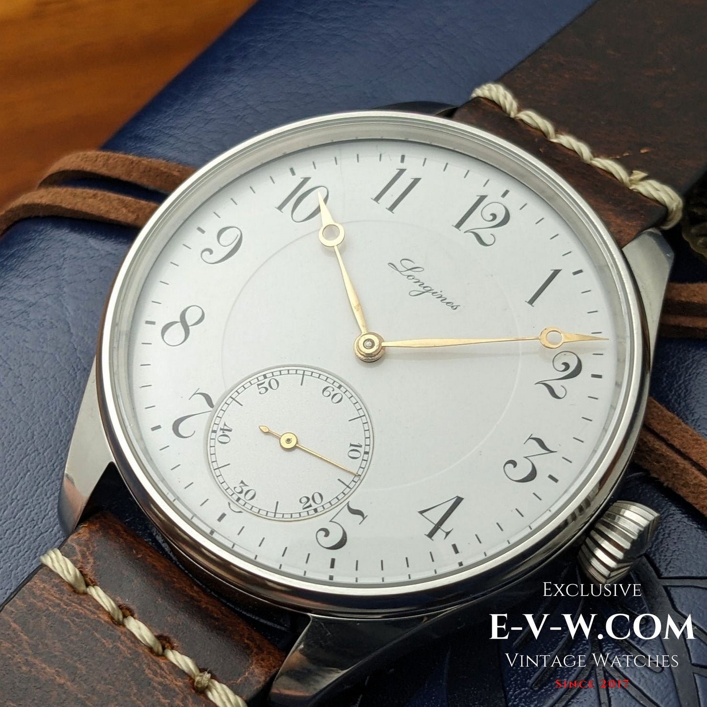 Longines ancienne de 117 ans (conversion de 1908) | Cadran en émail | Révisée 