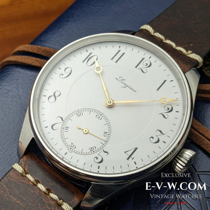 Longines ancienne de 117 ans (conversion de 1908) | Cadran en émail | Révisée 