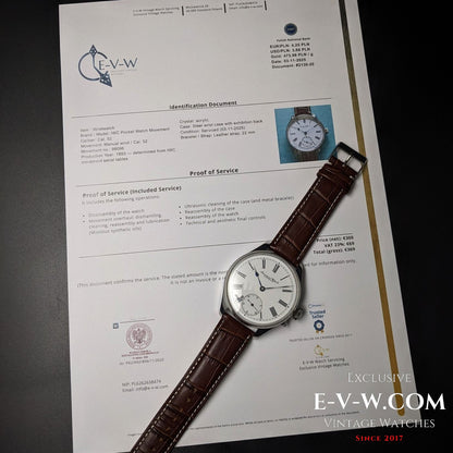 Mouvement de montre de poche IWC Schaffhausen Jumbo (calibre 52), datant de 1893 et ​​vieux de 131 ans.