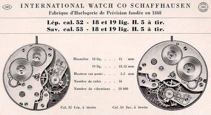 iwc movement cal 52 and cal 53