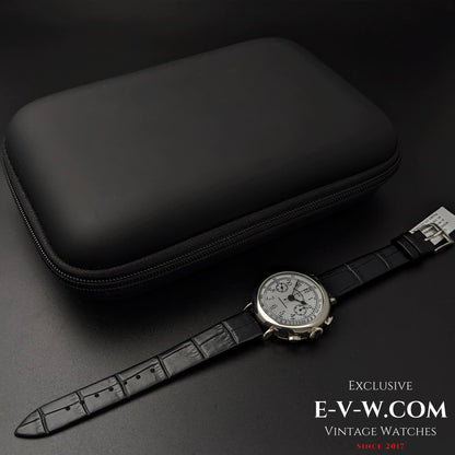 RARE Chronographe Eberhard Anniversaire 1987, calibre légendaire 310-8, 14 pouces, argent massif, édition limitée / Jumbo 38 mm