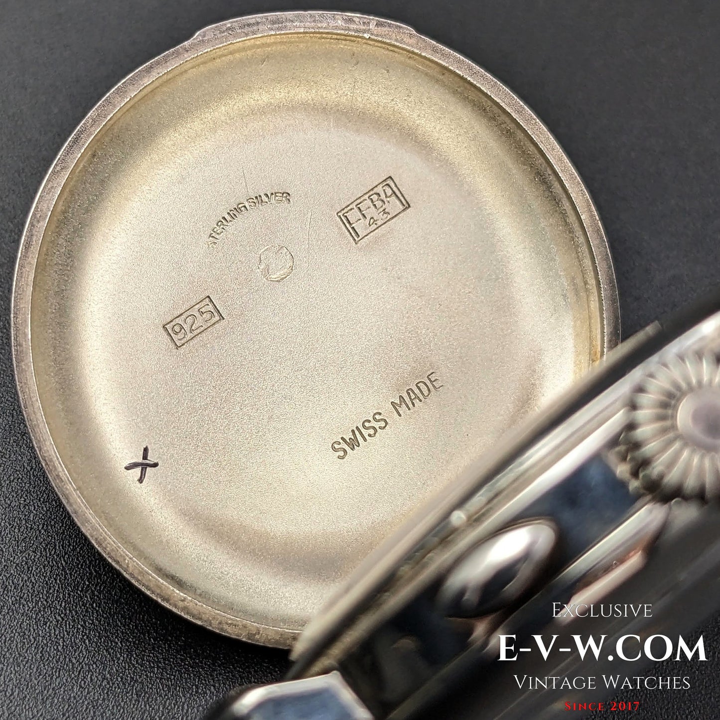 RARE Chronographe Eberhard Anniversaire 1987, calibre légendaire 310-8, 14 pouces, argent massif, édition limitée / Jumbo 38 mm