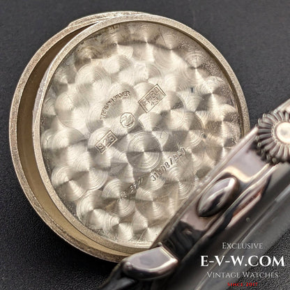 RARE Chronographe Eberhard Anniversaire 1987, calibre légendaire 310-8, 14 pouces, argent massif, édition limitée / Jumbo 38 mm