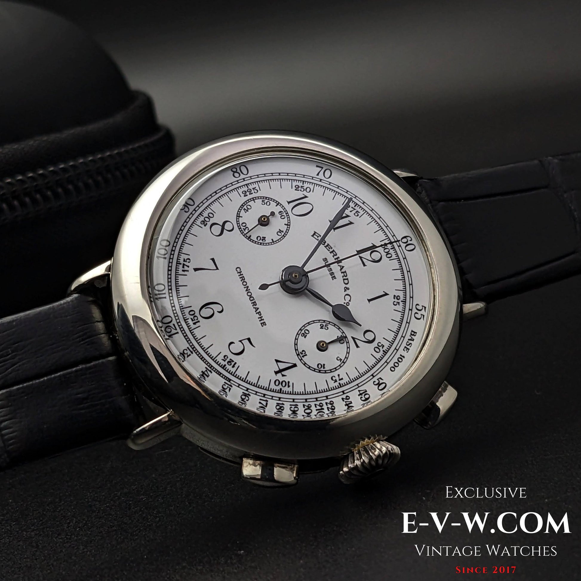 Eberhard & Co. SUISSE Chronographe Jumbo /925 Silber / Ref.310-8 31008 / Cal. 14