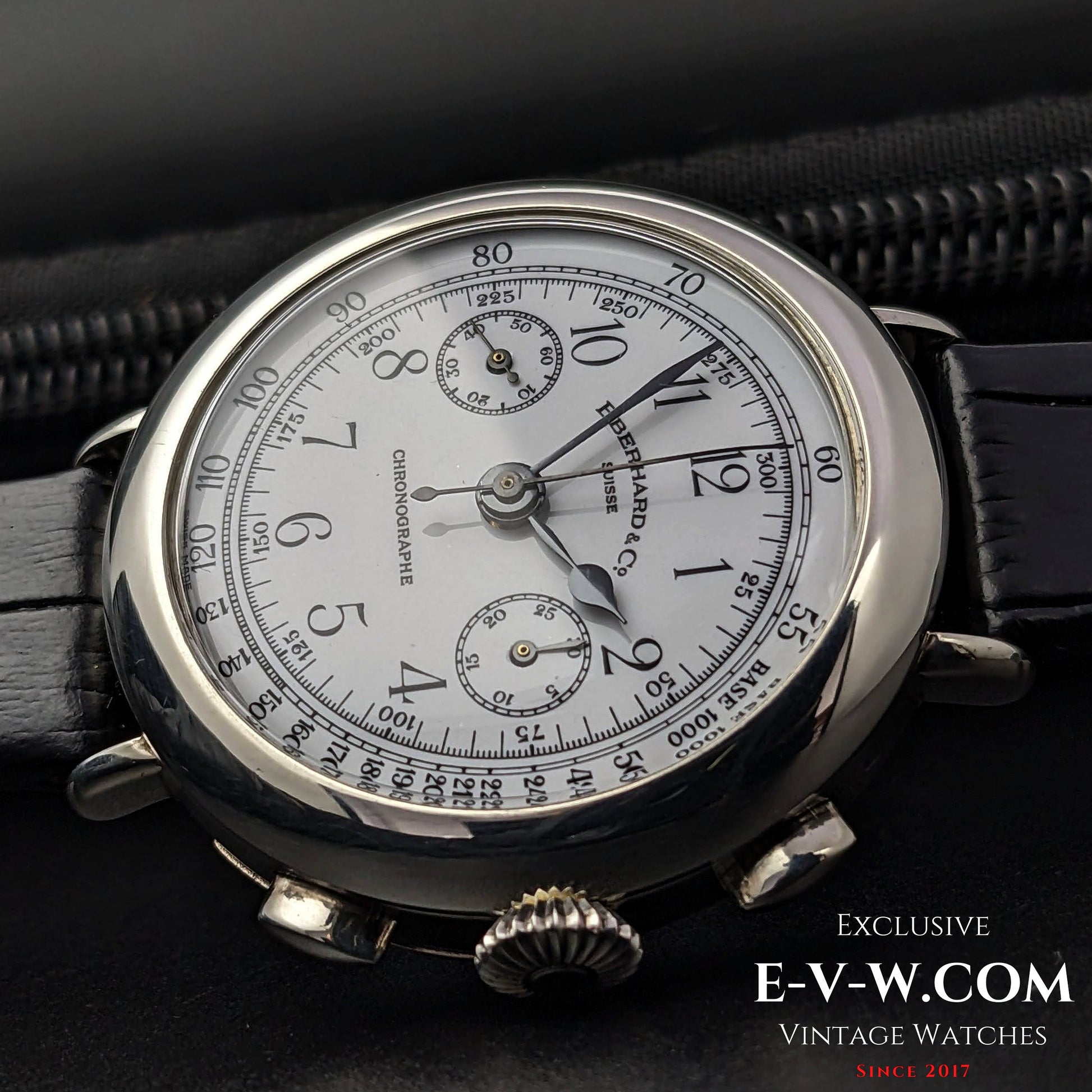 Eberhard & Co. SUISSE Chronographe Jumbo /925 Silber / Ref.310-8 31008 / Cal. 14