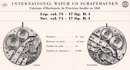 Mouvement IWC Schaffhausen Antique 1929 / Conversion de montre de poche / Calibre 73 - Montre de mariage / Entièrement révisée