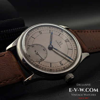 Omega à cadran sectoriel / Réf. 30T2 / Calibre 265 (famille 30T2) / Boîtier Dennison rare / Vintage 1950