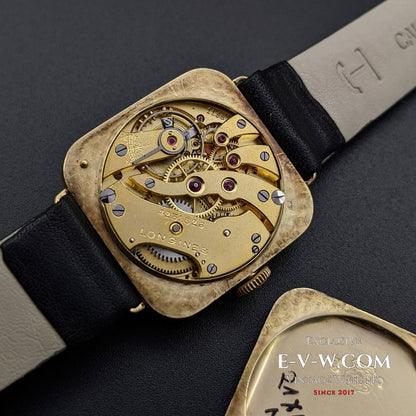 Montre Longines Art Déco Antique en or 14 carats de 1926 / Extrait des archives Longines / Entièrement révisée