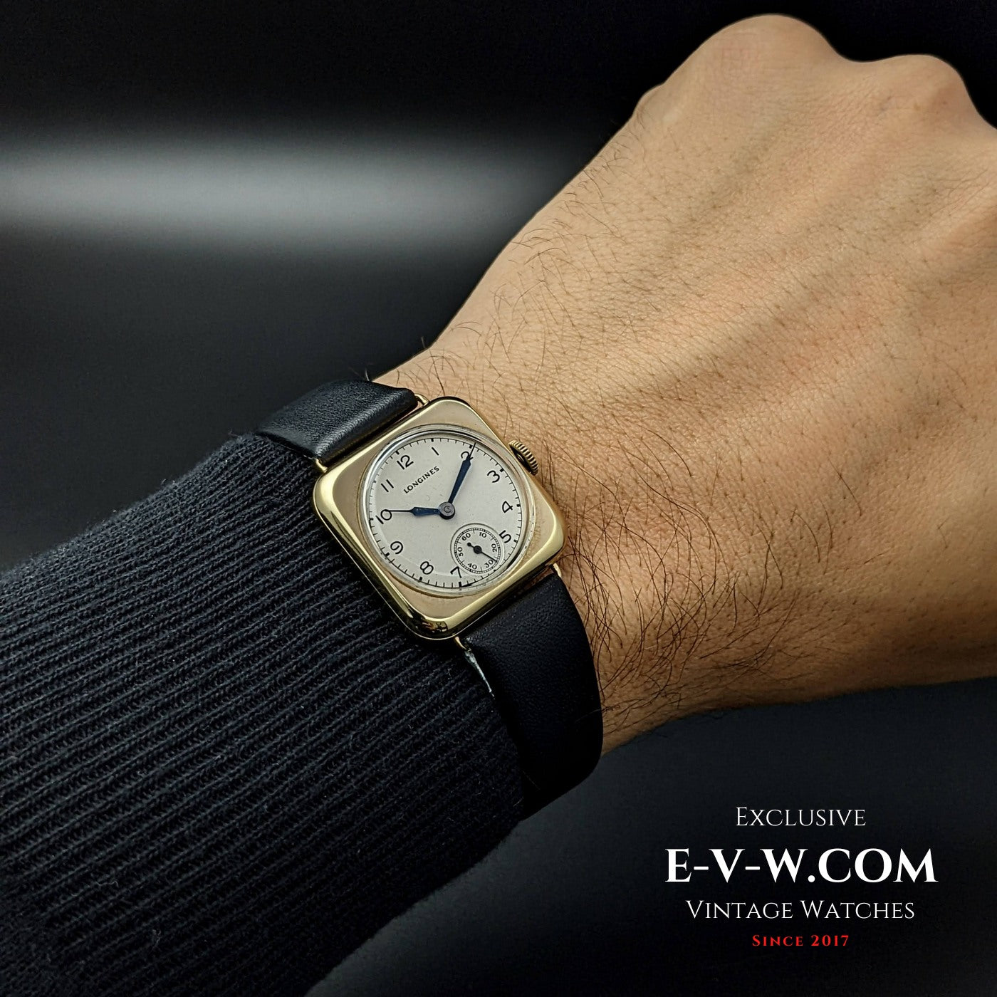 Montre Longines Art Déco Antique en or 14 carats de 1926 / Extrait des archives Longines / Entièrement révisée