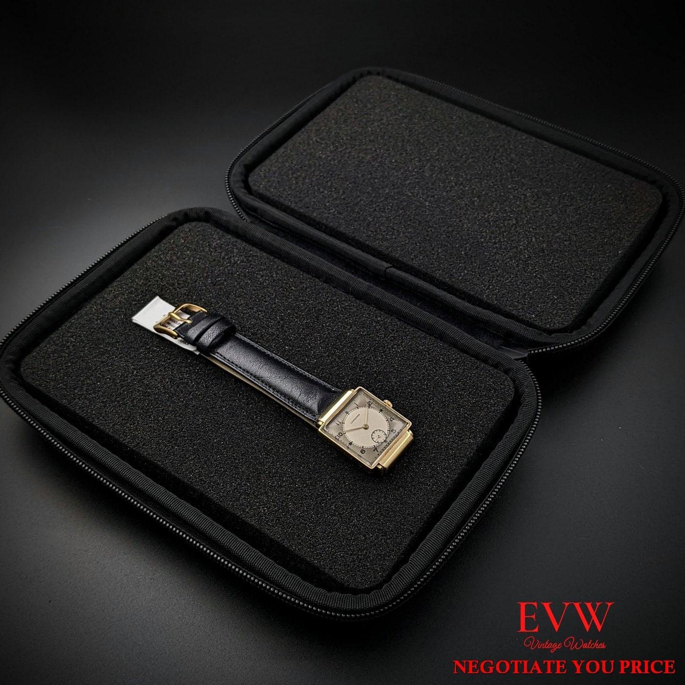 Montre Longines ancienne en or 14 carats de 1941 / Extrait des archives Longines / Entièrement révisée 