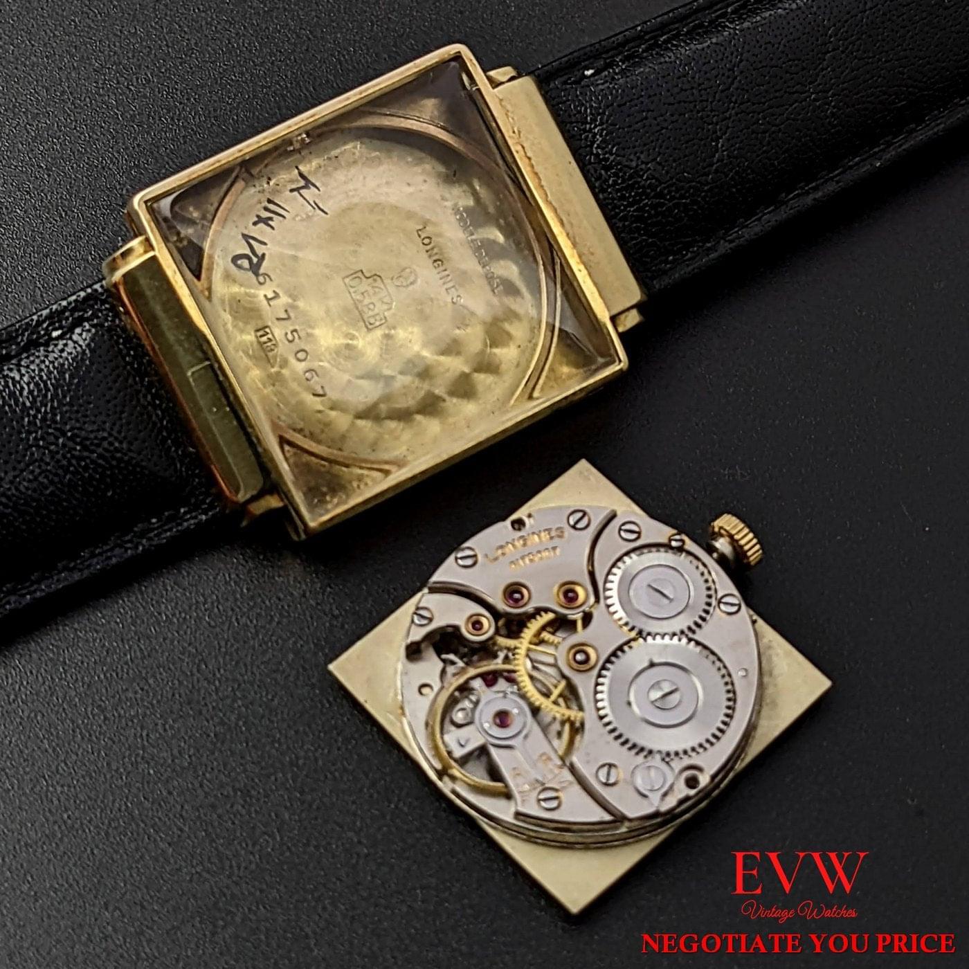 Montre Longines ancienne en or 14 carats de 1941 / Extrait des archives Longines / Entièrement révisée 