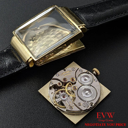 Montre Longines ancienne en or 14 carats de 1941 / Extrait des archives Longines / Entièrement révisée 