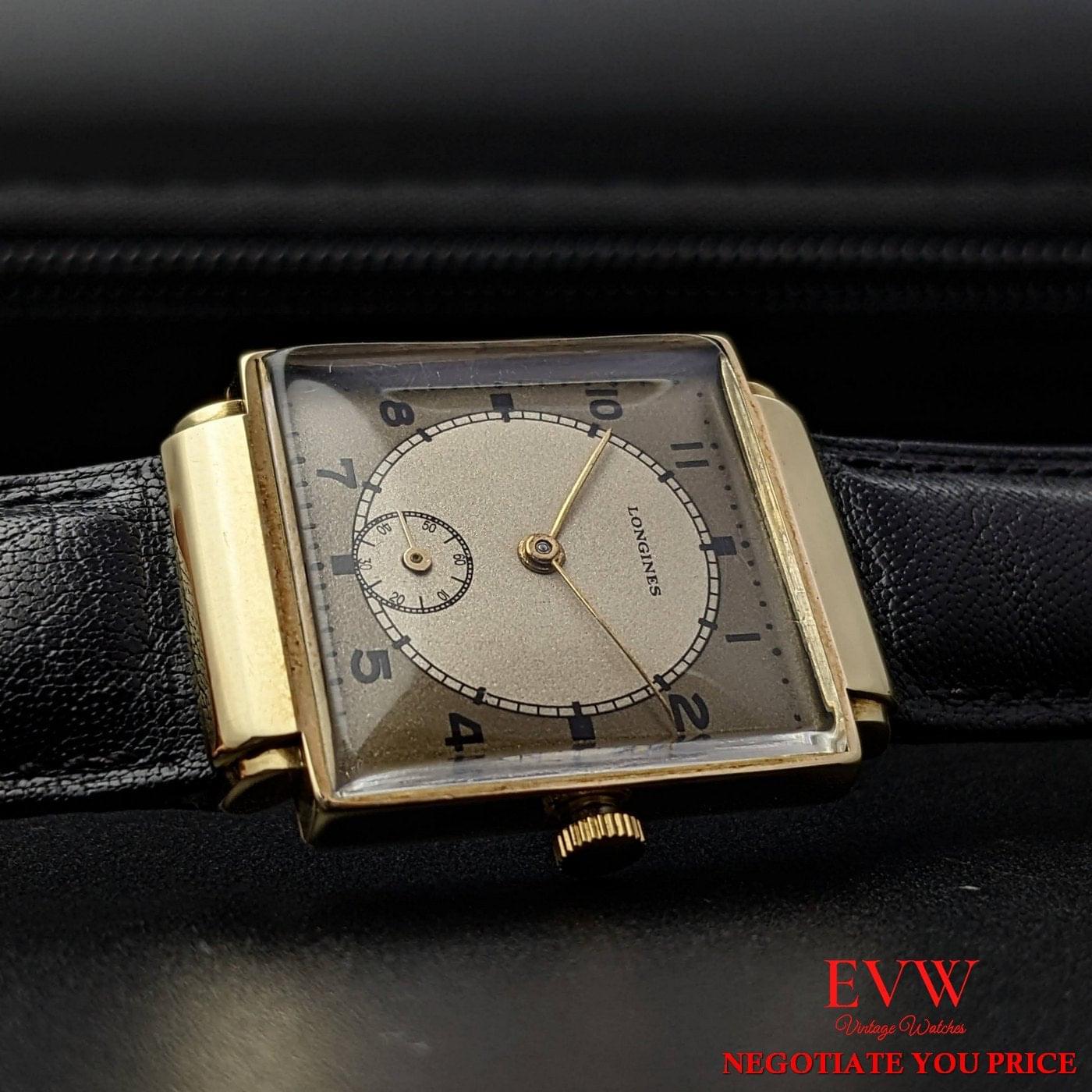 Montre Longines ancienne en or 14 carats de 1941 / Extrait des archives Longines / Entièrement révisée 