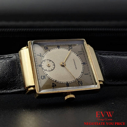 Montre Longines ancienne en or 14 carats de 1941 / Extrait des archives Longines / Entièrement révisée 