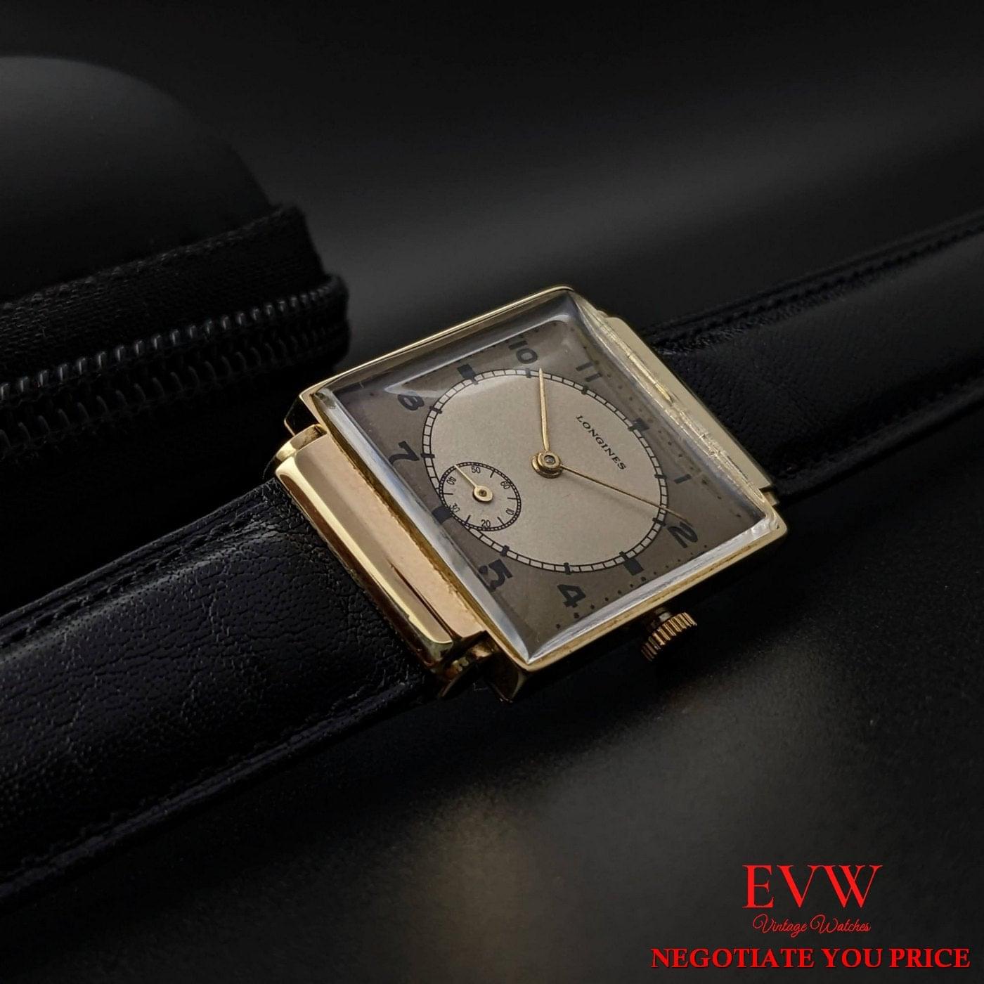 Montre Longines ancienne en or 14 carats de 1941 / Extrait des archives Longines / Entièrement révisée 