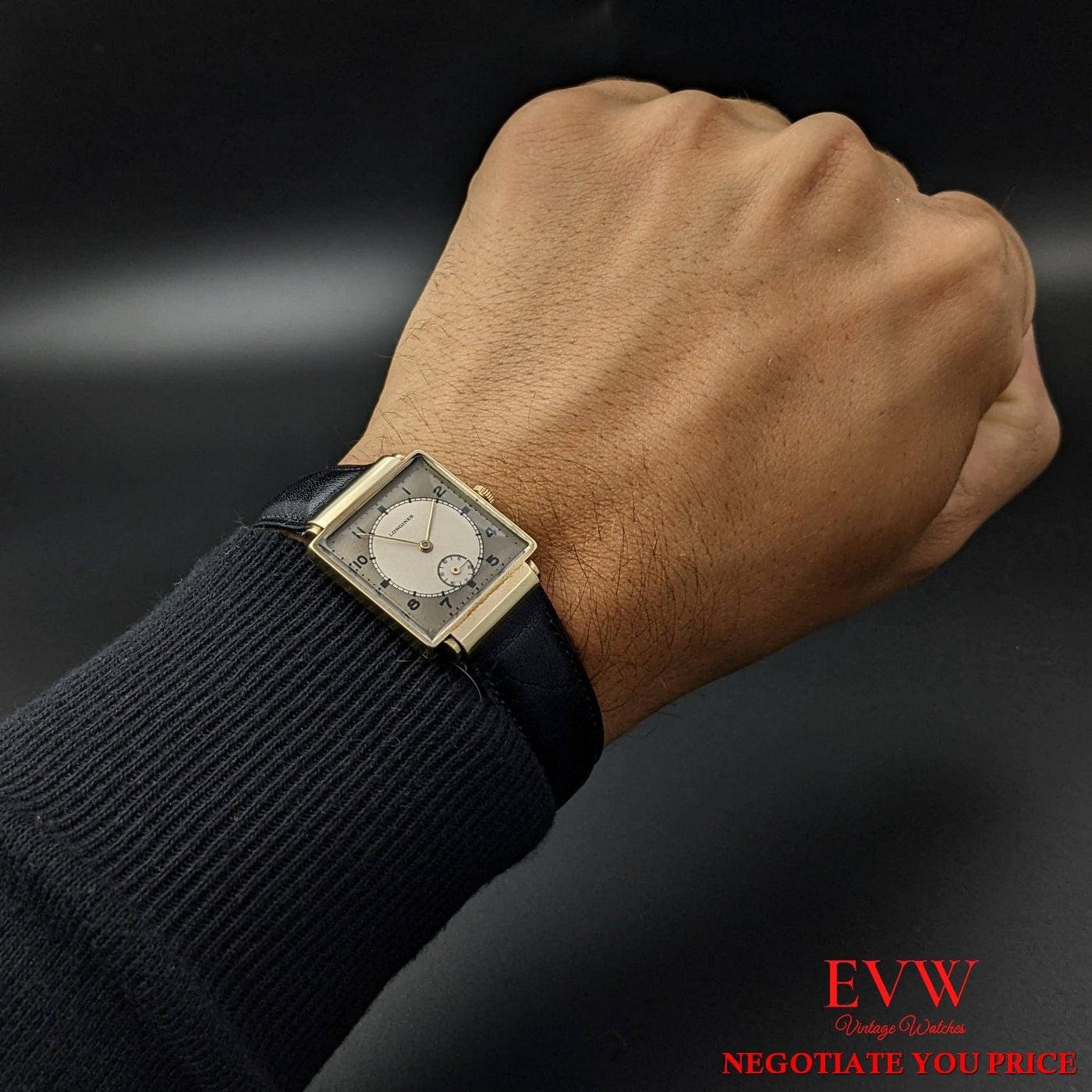 Montre Longines ancienne en or 14 carats de 1941 / Extrait des archives Longines / Entièrement révisée 