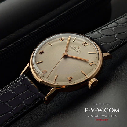 Montre Zenith Bumper Automatique Vintage 1960 / Or rose 18 carats - Cal. 133.8 / Entièrement révisée 