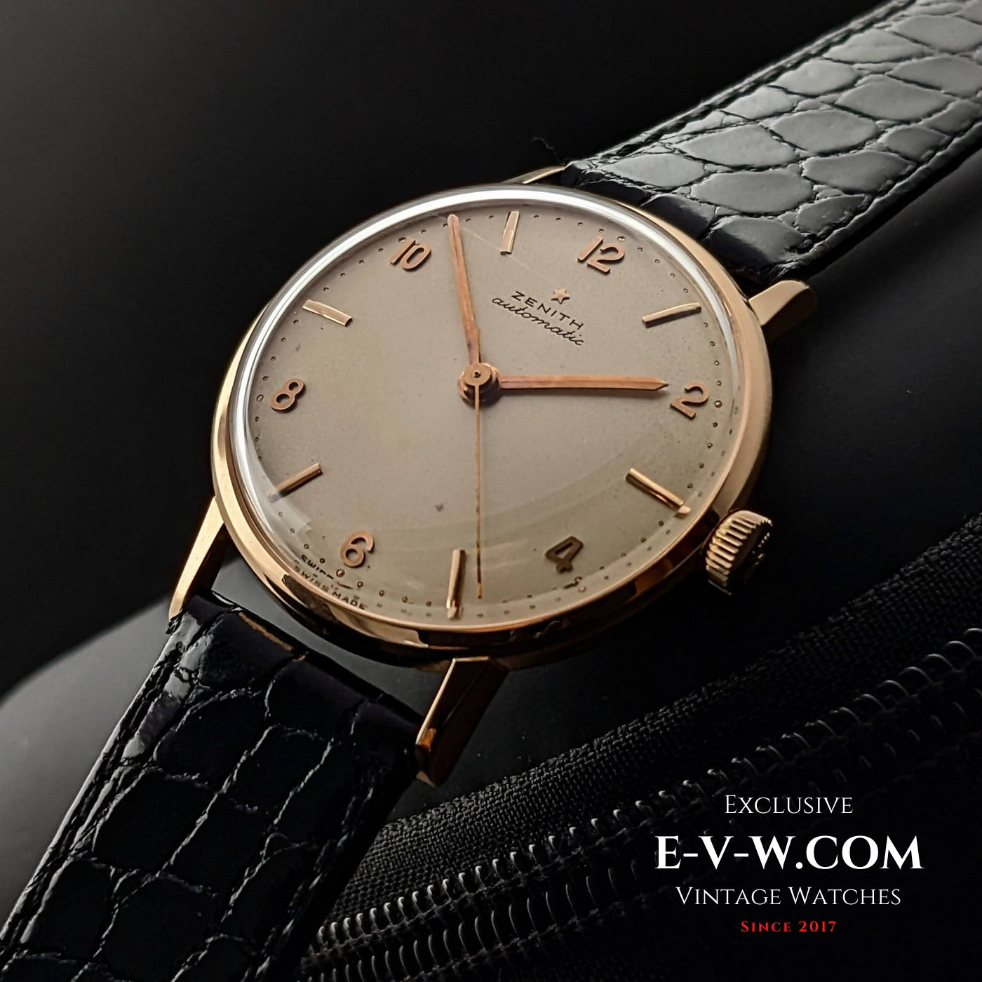 Montre Zenith Bumper Automatique Vintage 1960 / Or rose 18 carats - Cal. 133.8 / Entièrement révisée 