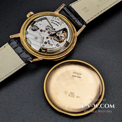Montre Zenith Bumper Automatique Vintage 1960 / Or rose 18 carats - Cal. 133.8 / Entièrement révisée 