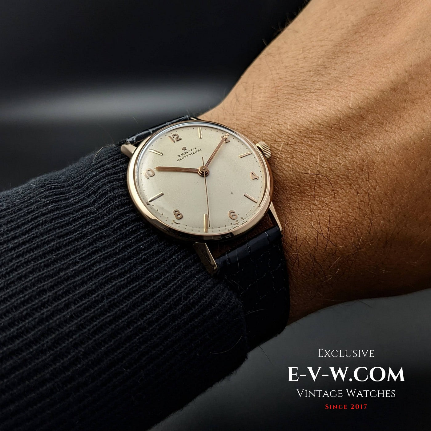 Montre Zenith Bumper Automatique Vintage 1960 / Or rose 18 carats - Cal. 133.8 / Entièrement révisée 