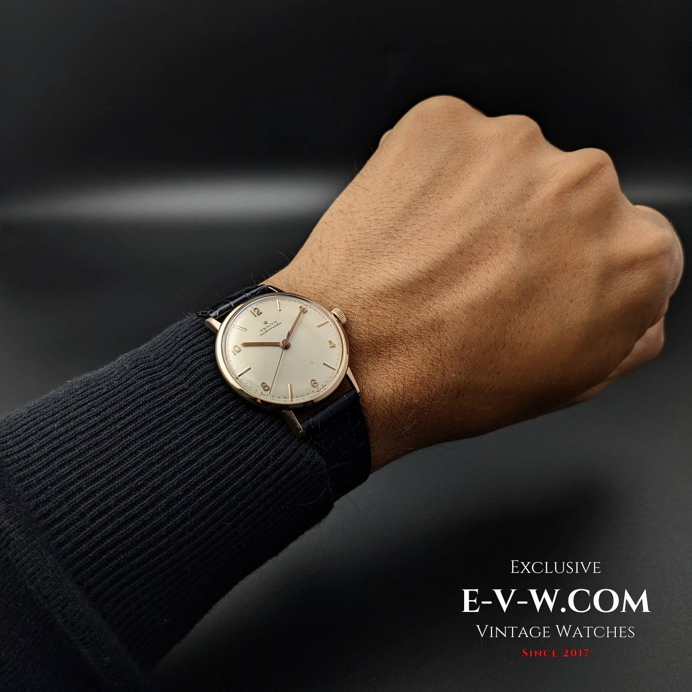 Montre Zenith Bumper Automatique Vintage 1960 / Or rose 18 carats - Cal. 133.8 / Entièrement révisée 