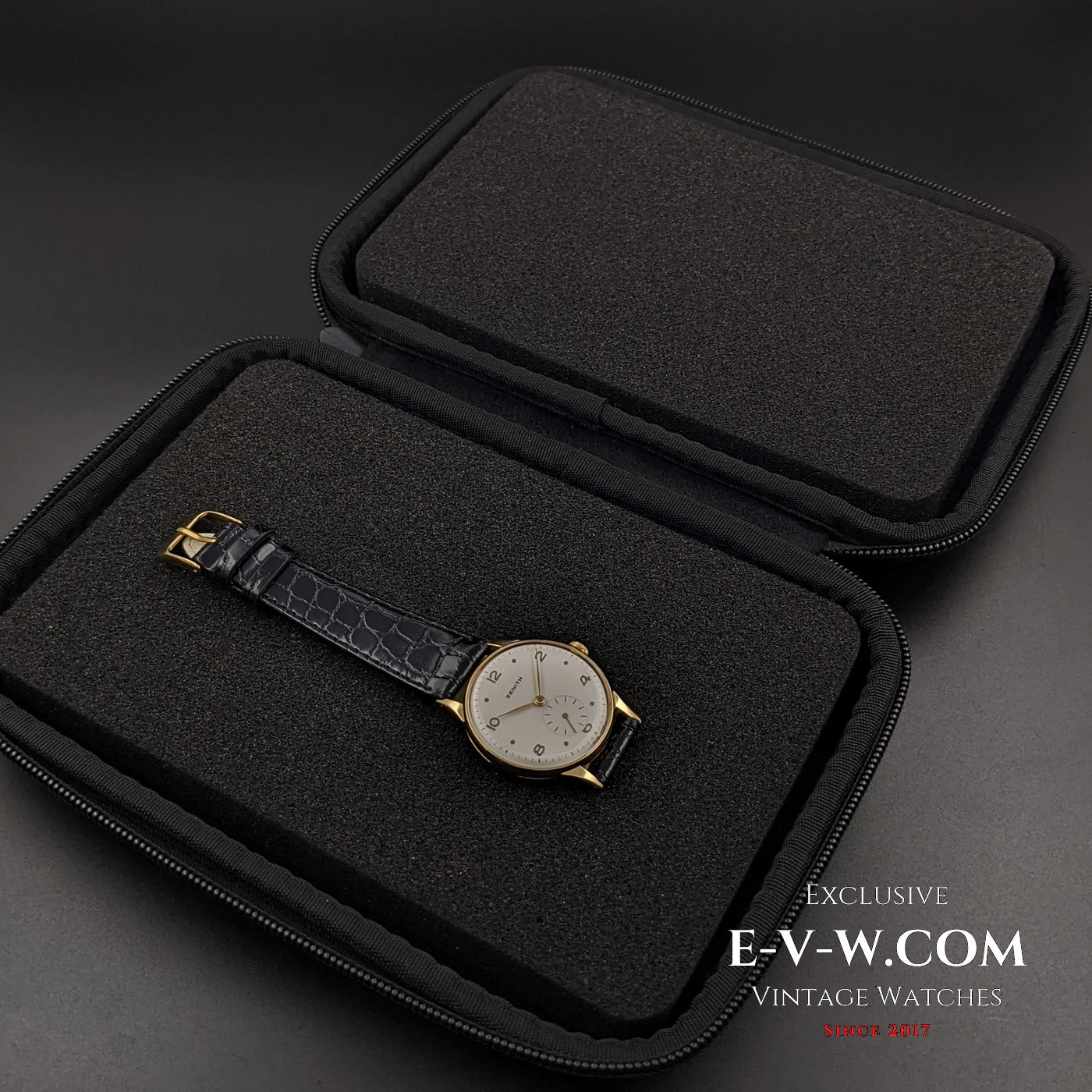 Montre Zenith unique en or 18 carats / Calibre 106 / Année 1949 / Entièrement révisée 