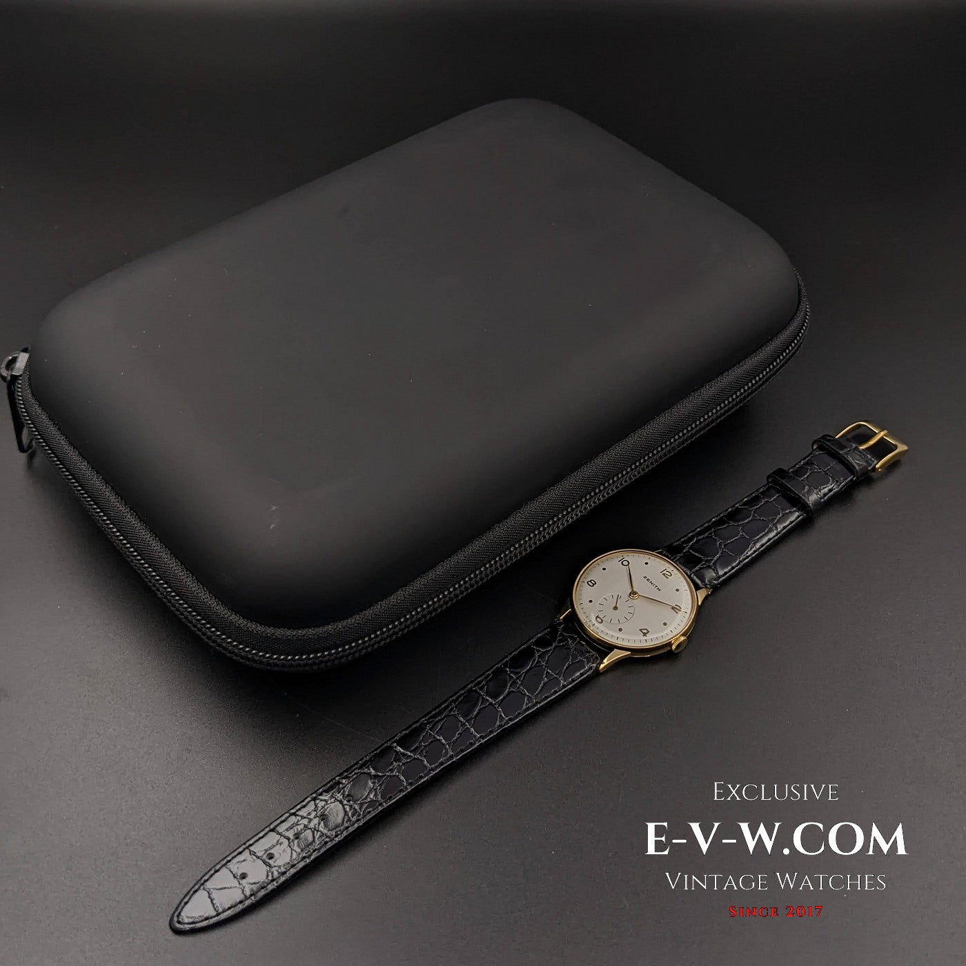 Montre Zenith unique en or 18 carats / Calibre 106 / Année 1949 / Entièrement révisée 