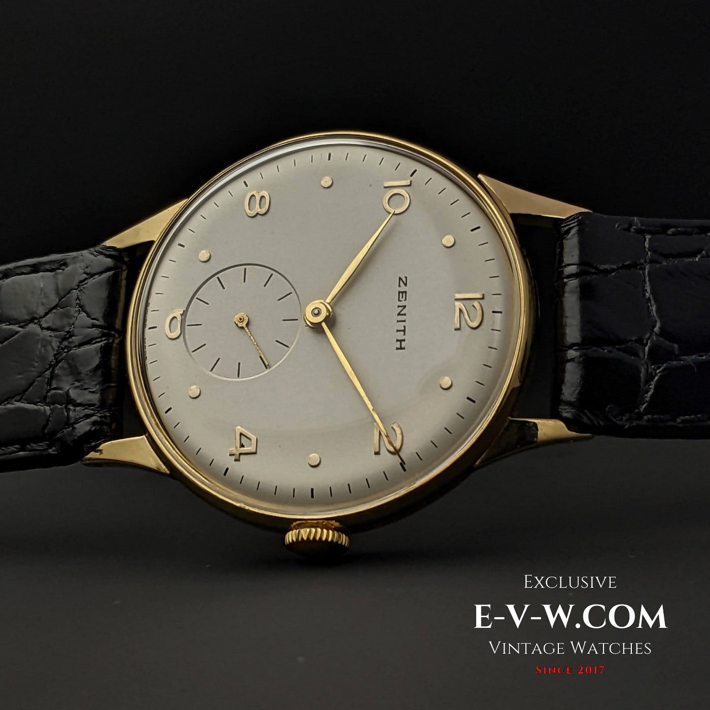 Montre Zenith unique en or 18 carats / Calibre 106 / Année 1949 / Entièrement révisée 