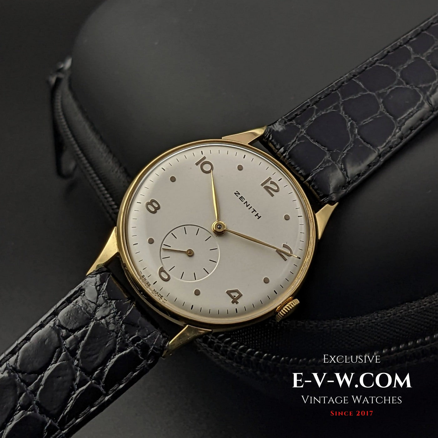 Montre Zenith unique en or 18 carats / Calibre 106 / Année 1949 / Entièrement révisée 