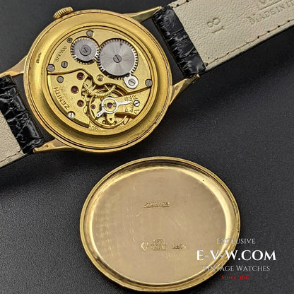 Montre Zenith unique en or 18 carats / Calibre 106 / Année 1949 / Entièrement révisée 
