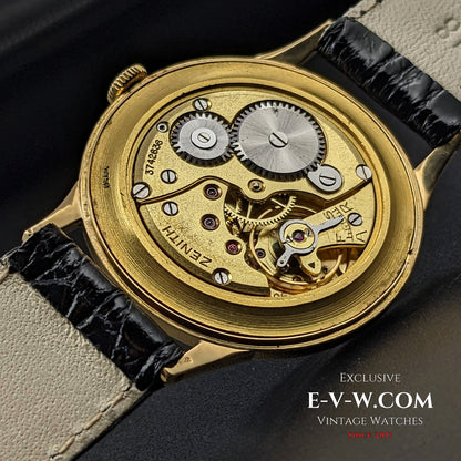 Montre Zenith unique en or 18 carats / Calibre 106 / Année 1949 / Entièrement révisée 