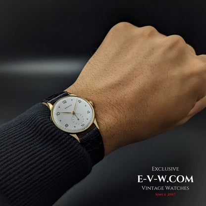 Montre Zenith unique en or 18 carats / Calibre 106 / Année 1949 / Entièrement révisée 