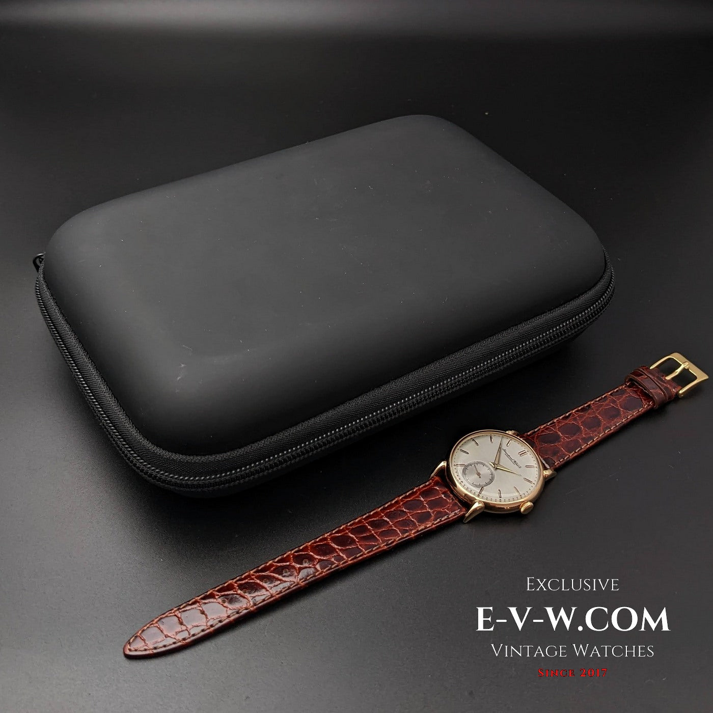 Montre IWC Schaffhausen unique en or rose 18 carats / Cal. 88 / Vintage 1946 / Entièrement révisée 