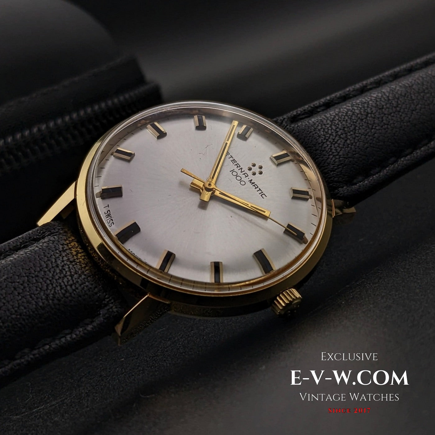 Eterna Matic 1000 Automatique Vintage des années 1960 avec autocollant d'origine